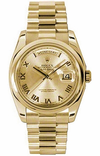 Rolex Day-Date 36 Solid 18K Yellow Gold Watch 118208-0077