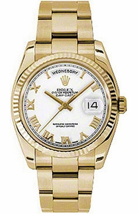 Rolex Day-Date 36 White Dial Oyster Bracelet Watch 118238-0162