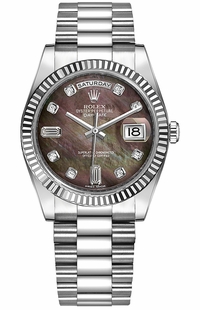 Rolex Day-Date 36 White Gold President Bracelet Diamond Watch 118239-0076