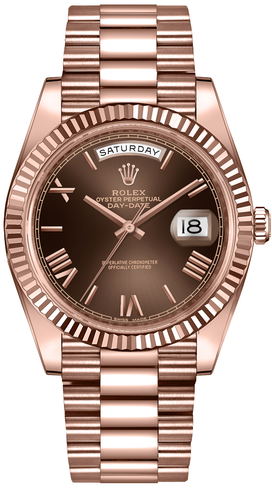 228235-CHORP Rolex Day-Date 40 Rose Gold Watch