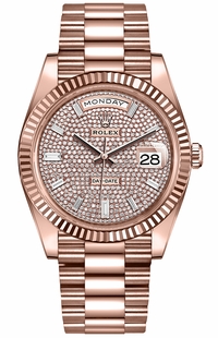 Rolex Day-Date 40 Diamond Paved Dial Men's Watch 228235-0036