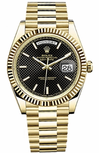 Rolex Day-Date 40 Black Dial Gold Men's Watch 228238-0007