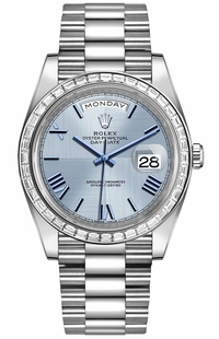 Rolex Day-Date 40 Ice Blue Dial Men's Watch 228396TBR-0004