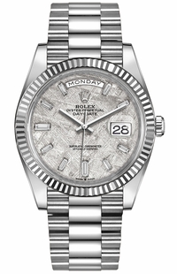 Rolex Day-Date 40 Meteorite Dial Fluted Bezel Men's Watch 228239-0055