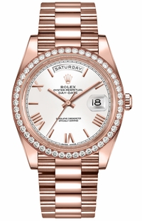 Rolex Day-Date 40 White Dial Men's Luxury Watch 228345RBR-0012