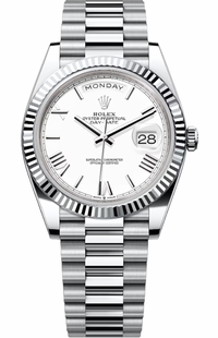 Rolex Day-Date 40 White Dial President Bracelet Men's Watch 228236-0010