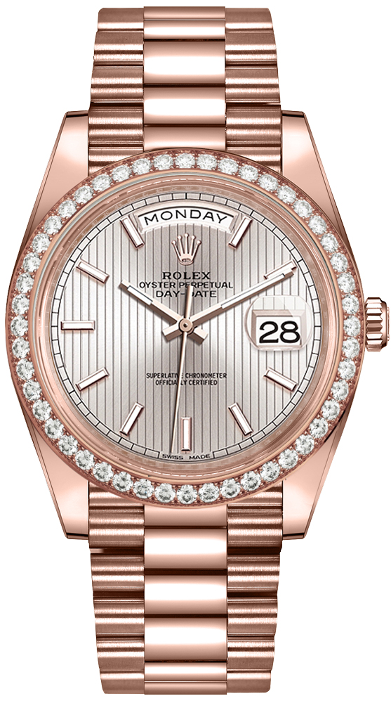 Rolex Day-Date 40 Sundust Stripe Motif Men's Watch 228345RBR