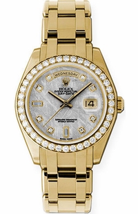 Rolex Day-Date Special Edition Mother of Pearl Diamond Gold Watch 18948