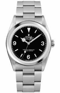 Rolex Explorer 36mm Stainless Steel Black Dial Men's Watch 1016