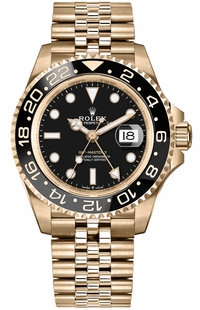 Rolex GMT-Master II 18k Yellow Gold Men's Watch 126718GRNR-0001