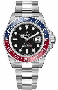 Rolex GMT-Master II Pepsi Black Dial Men's Luxury Watch 126710BLRO-0002