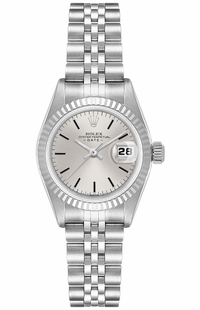 Rolex Lady-Datejust 26 18k White Gold Fluted Bezel Women's Watch 6917