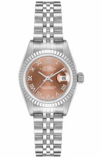Rolex Lady-Datejust 26 18k White Gold Fluted Bezel Women's Watch 69174
