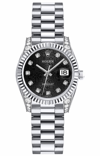 Rolex Lady-Datejust 26 18k White Gold Women's Watch 179239