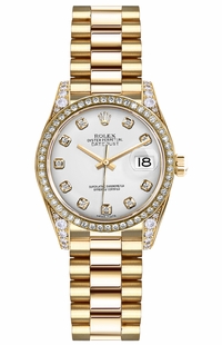 Rolex Lady-Datejust 26 18k Yellow Gold Diamonds Women's Watch 179158