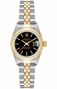 Rolex Lady-Datejust 26 Black Dial Women's Watch 69173