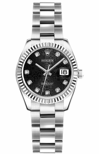 Rolex Lady-Datejust 26 Black Jubilee Dial Watch for Women 179174