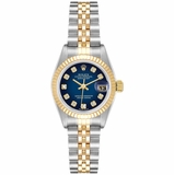 Rolex Lady-Datejust 26 Blue Diamond Dial Two-Tone Women's Watch 79173