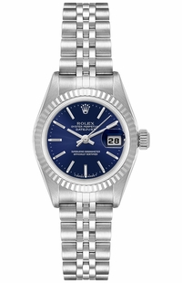 Rolex Lady-Datejust 26 Blue Index Dial Women's Watch 79174