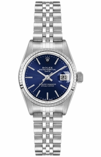 Rolex Lady-Datejust 26 Blue Index Dial Women's Watch 79240