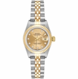Rolex Lady-Datejust 26 Champagne Diamond Dial Women's Watch 69173