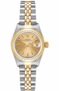 Rolex Lady-Datejust 26 Champagne Index Dial Women's Watch 6917