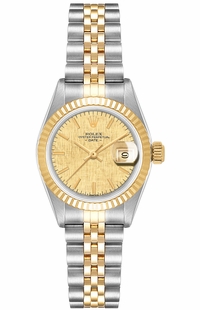 Rolex Lady-Datejust 26 Champagne Linen Dial Women's Watch 6917