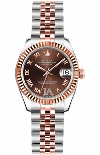 Rolex Lady-Datejust 26 Chocolate Dial Women's Watch 179171
