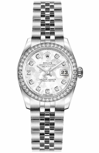 Rolex Lady-Datejust 26 Diamond Bezel Jubilee Bracelet Women's Watch 179384-0010