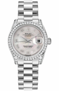 Rolex Lady-Datejust 26 Diamond Gold Women's Watch 179159