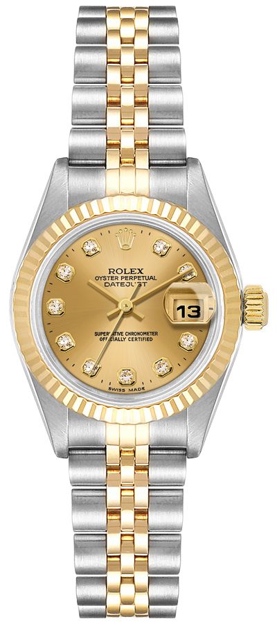 ROLEX DATEJUST 79173 2コマ 79173 Rolex Lady-Datejust 26 Diamond Hour Markers Womens Watch