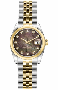 Rolex Lady-Datejust 26 Domed Bezel Women's Watch 179163