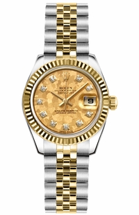 Rolex Lady-Datejust 26 Fluted Bezel Jubilee Bracelet Women's Watch 179173