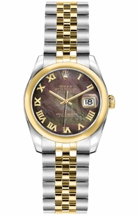 Rolex Lady-Datejust 26 Gold & Steel Luxury Women's Watch 179163