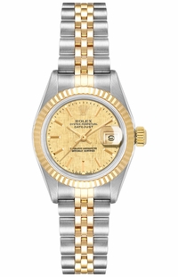 Rolex Lady-Datejust 26 Gold & Steel Petite Women's Dress Watch 69173