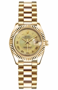 Rolex Lady-Datejust 26 Gold Watch 179178