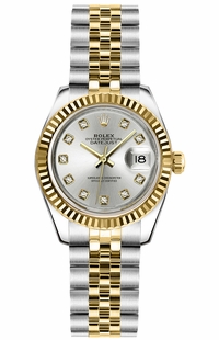 Rolex Lady-Datejust 26 Grey Diamond Dial Luxury Women's Watch 179173