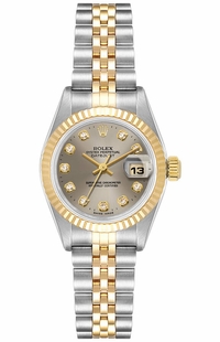 Rolex Lady-Datejust 26 Grey Diamond Dial Women's Watch 79173