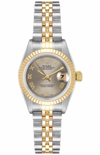 Rolex Lady-Datejust 26 Grey Roman Dial Women's Watch 79173