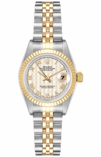 Rolex Lady-Datejust 26 Ivory Dial Roman Numerals Women's Watch 69173