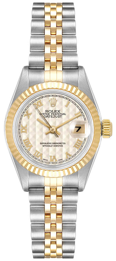 69173 Rolex Lady-Datejust 26 Ivory Dial Roman Numerals Womens Watch