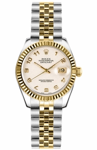 Rolex Lady-Datejust 26 Ivory Dial Watch 179173