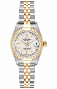 Rolex Lady-Datejust 26 Ivory Dial Yellow Gold & Steel Women's Watch 69173