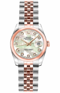 Rolex Lady-Datejust 26 Mother of Pearl Diamond Dial Women's Watch 179161