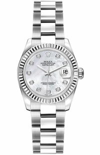 Rolex Lady-Datejust 26 Mother of Pearl Diamond Women's Watch 179174