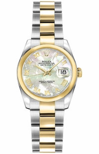 Rolex Lady-Datejust 26 Mother of Pearl Roman Dial Women's Watch 179163
