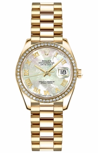 Rolex Lady-Datejust 26 Mother of Pearl Roman Numeral Watch 179138
