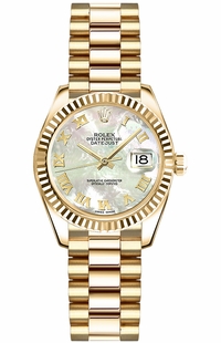 Rolex Lady-Datejust 26 Mother of Pearl Roman Numeral Watch 179178