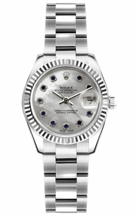 Rolex Lady-Datejust 26 Mother of Pearl Sapphire Dial Watch 179174