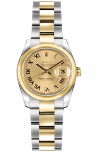Rolex Lady-Datejust 26 Oyster Bracelet Domed Bezel Women's Watch 179163